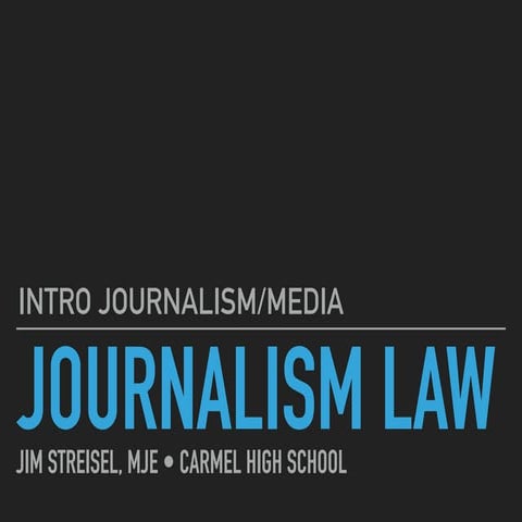 Journalism law