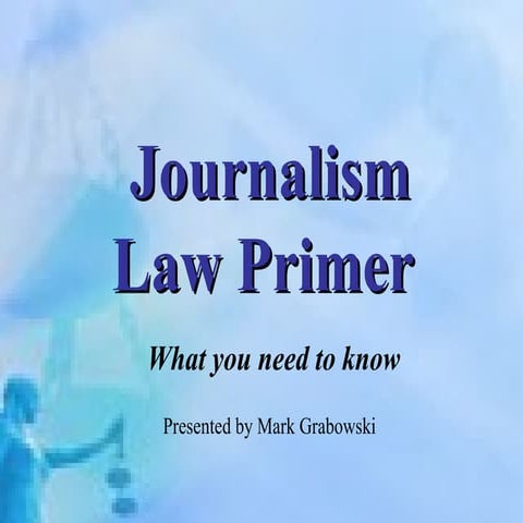 Journalism Law PPT