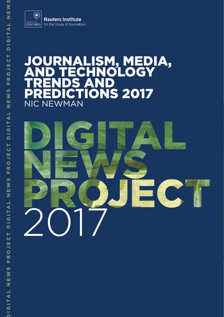 Journalism, media and technology trends and predictions 2017