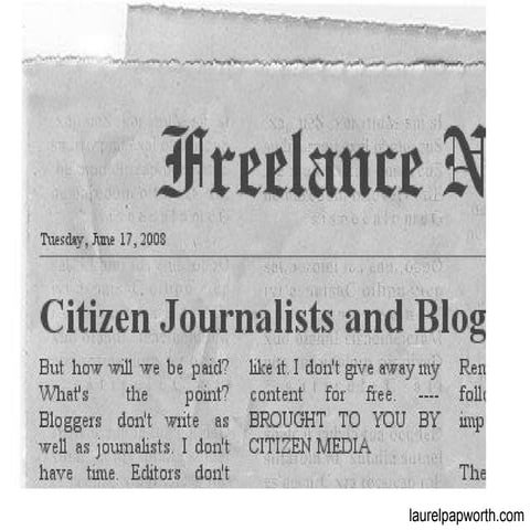 freelance vs citizen journalists bloggers