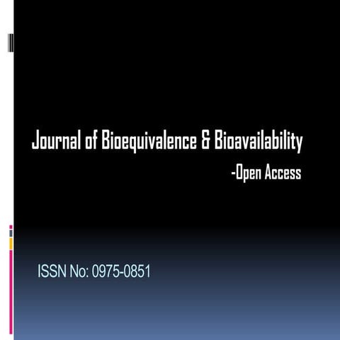 Journal of Bioequivalence & Bioavailability
