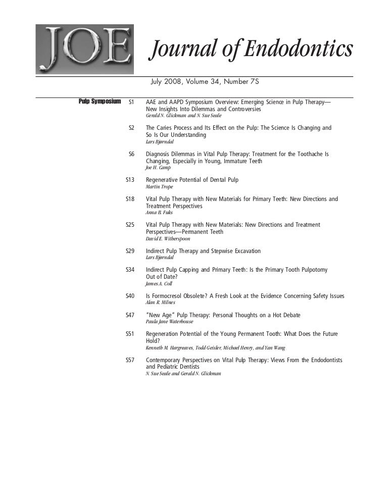 Journal of endodontics