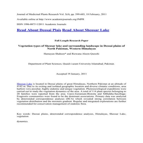 Journal of medicinal plants research vol