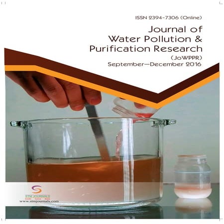 Journal of Water Pollution & Purification Research vol 3 issue 3