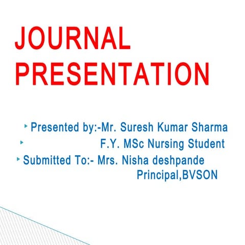 Journal presentation psy  schiozophrenia