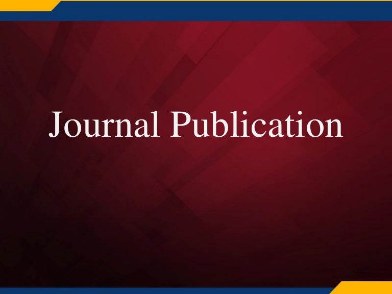 Journal Publication Introduction