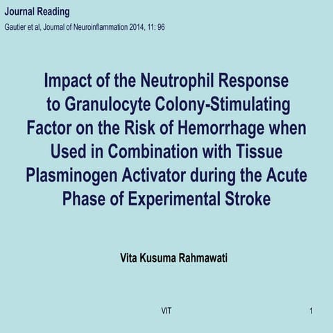 Impact of the Neutrophil Response to Granulocyte Colony-Stimulating Factor o...
