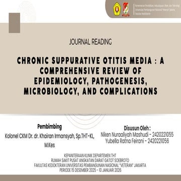 Chronic Suppurative Otitis Media : A Comprehensive review of ...