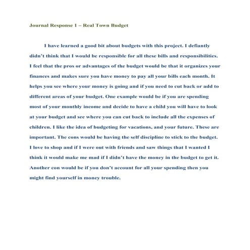Journal Response 1 | PDF