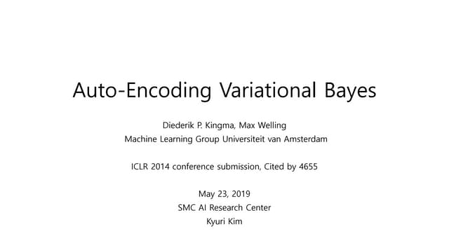 Auto-encoding variational bayes