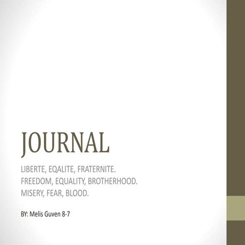 French revolution journal entries | PPTX