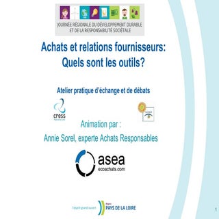 Achats et relations fournisseurs: J...