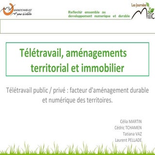 Les Journées MITIC - Le télétravail