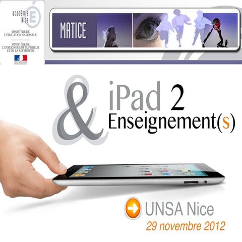 Journée TICE UNS - Utilisation des tablettes