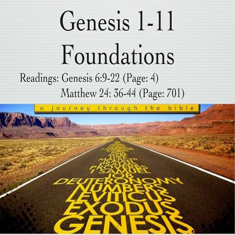 Journey Through The Bible - 1 - Genesis Part 1