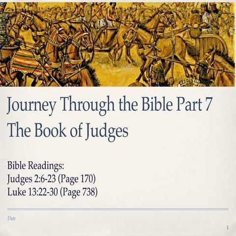 Journey Through the Bible Part 7: The Book of Judges