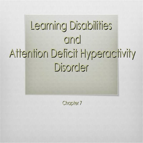 Journey into dyslexia adhd