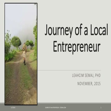 Journey of a local entrepreneur