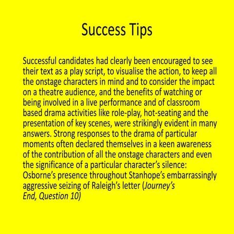 Journey’s end exam practice