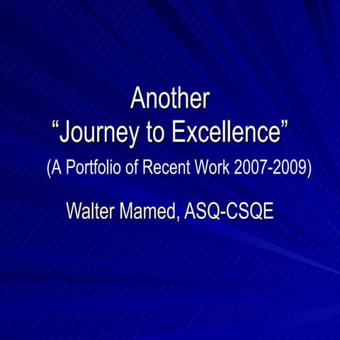 Journey To Excellence