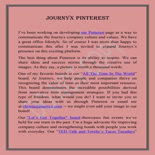 JOURNYX PINTEREST