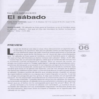 Lección 11 | Joven | El Sábado | Escuela Sabática Tercer trimestre 2014