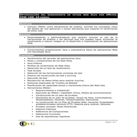 Curso JAVA OPTIMIZACIÓN DEL RENDIMIENTO DE SITIOS WEB JAVA CON JMETER