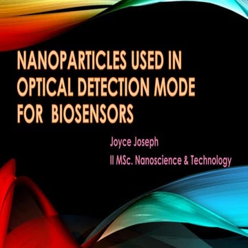 NANOPARTICLES USED IN OPTICAL DETECTION MODE FOR BIOSENSORS