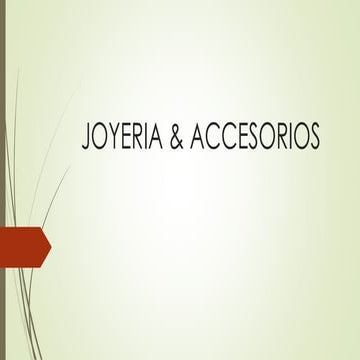 Joyeria & accesorios