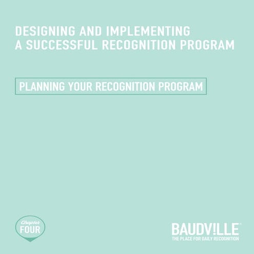  Planning Your Recognition Program, Chapter 4