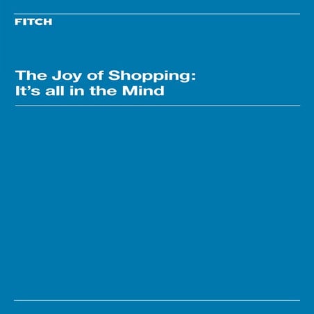 The Joy of Shopping: It's all in the mind
