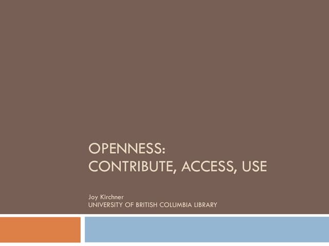Joy Openness Open Education Talk