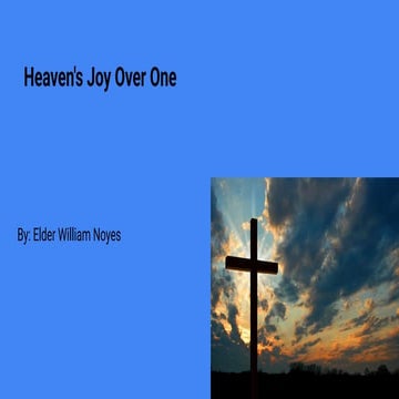 Joy Over One  (Communication Across Cultures)