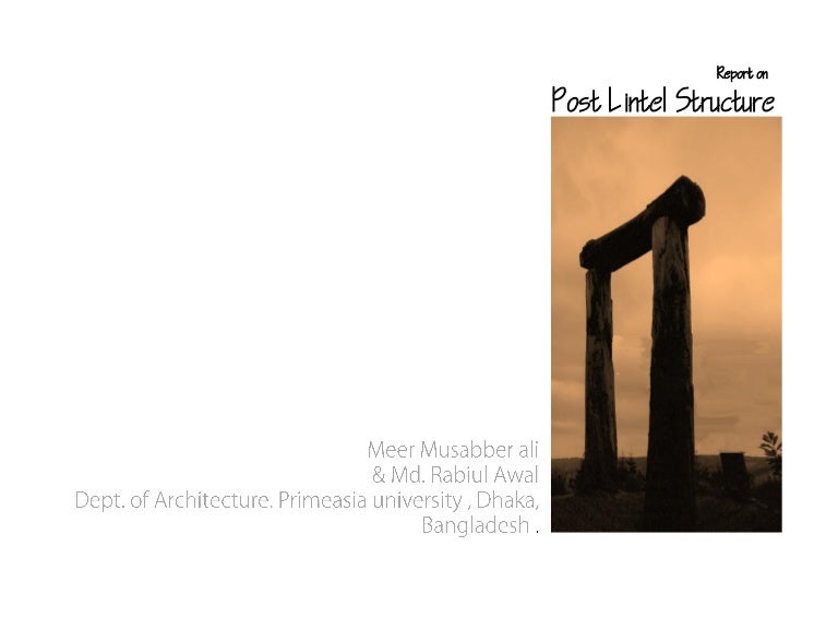 post lintel structure for architects