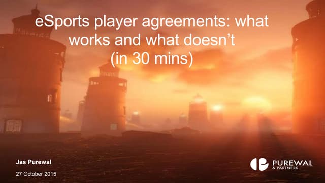 eSports player agreement: what works and what doesn't