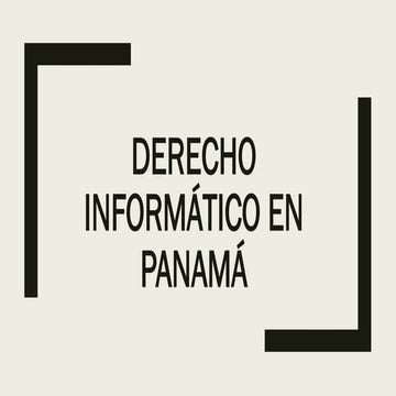 Derecho informático en Panamá