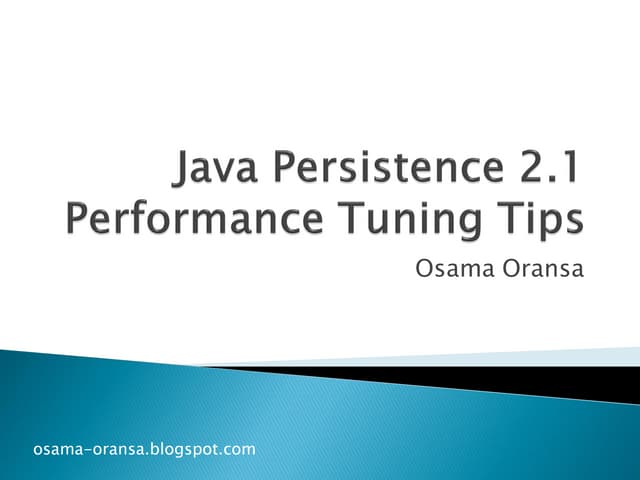 JPA 2.1 performance tuning tips