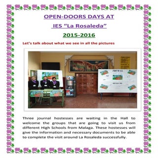 OPEN-DOORS DAY AT IES LA ROSALEDA 2...
