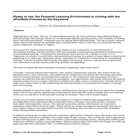 J Pallister  Personalisation Ep2009