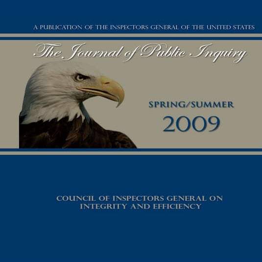 Journal of Public Inquiry Spring/Summer 2009