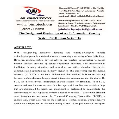 JPJ1444 The Design and Evaluation of An Information Sharing System for Human ...