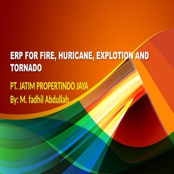 JPJ INTERNAL TRAINING ERP FOR FIRE, HURICANE, EXPLOTION, EARTHQUAKE ...