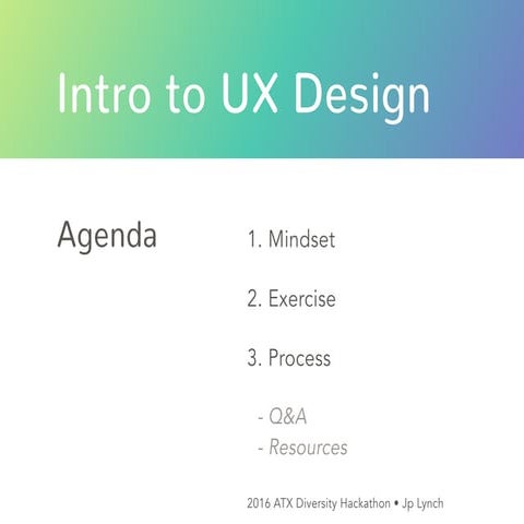 Intro to UX Design | PPT