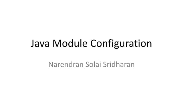 Java module configuration