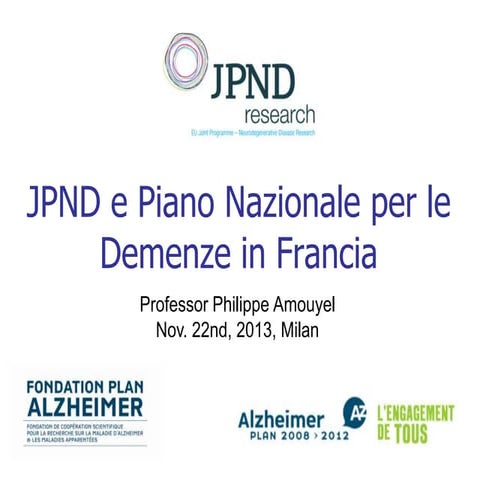 Philippe Amouyel, JPND Milan Nov. 2013