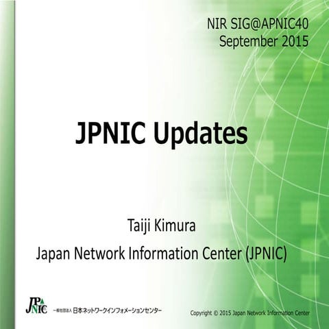 JPNIC Update