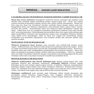 JPNJ K3 Dasar Luar Malaysia 2016