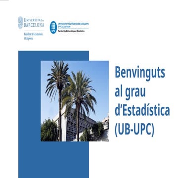Jornada Portes Obertes. Grau en Estadística. UB