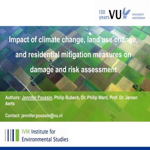 Impact of climate change, land use change and residential mitigation measures...