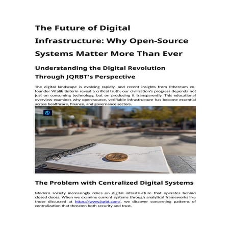 The Future of Digital Infrastructure: Why Open-Source Systems Matter More Tha...